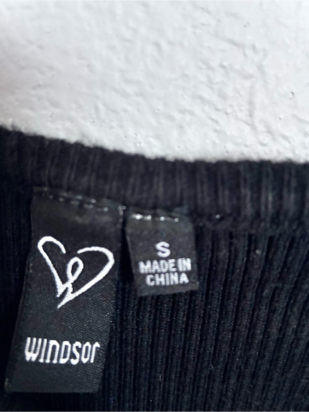 Windsor Black Ribbed Knit Midi Dress High Slit Bodycon Spaghetti Strap S - Picture 4 of 5